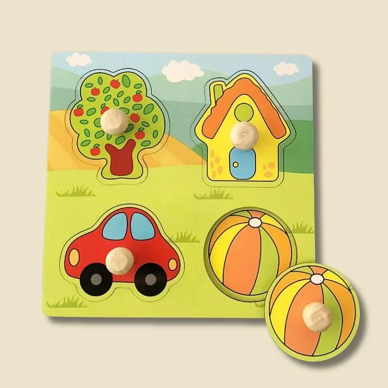 Jeux Montessori Bois 2 ans | Mon Premier Puzzle – Motricité & Observation