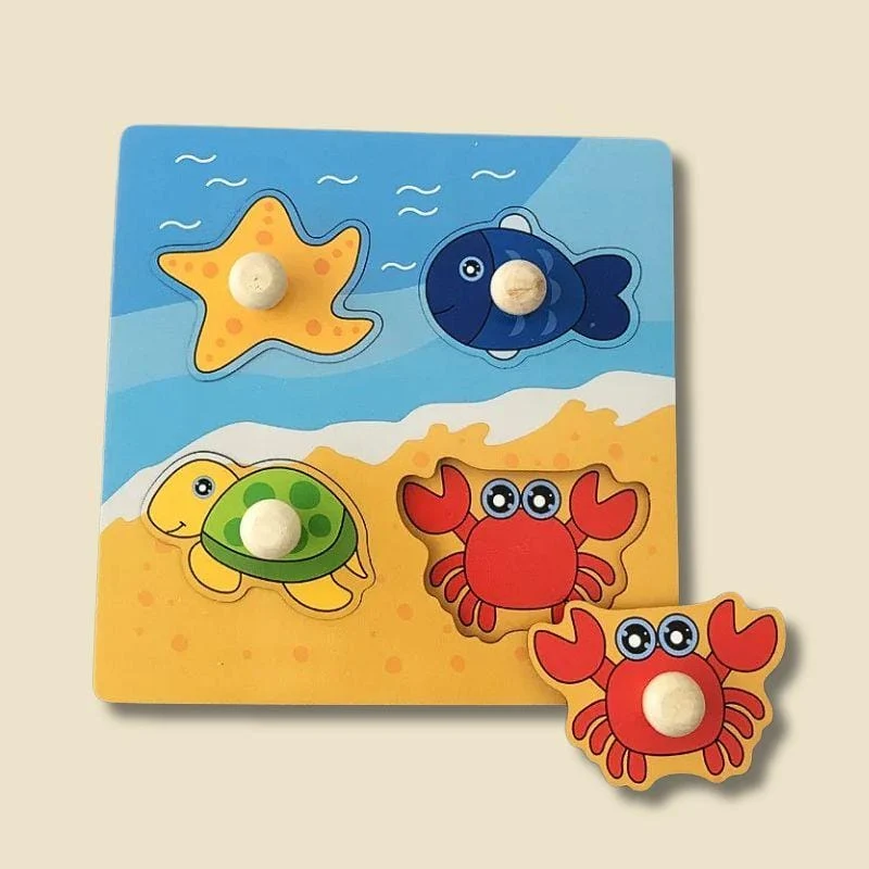 Jeux Montessori Bois 2 ans | Mon Premier Puzzle – Motricité & Observation