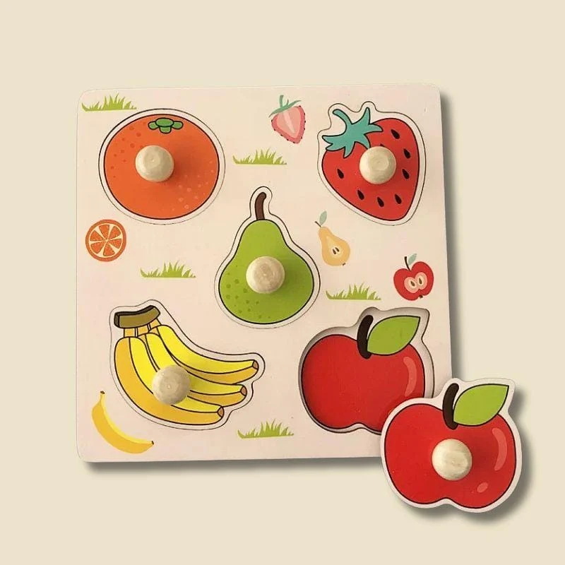Jeux Montessori Bois 2 ans | Mon Premier Puzzle – Motricité & Observation