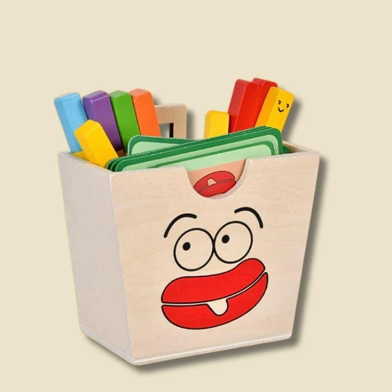 Jeux d’Éveil Montessori | Hamburger & Frites en Bois – Cuisine, Logique & Motricité n