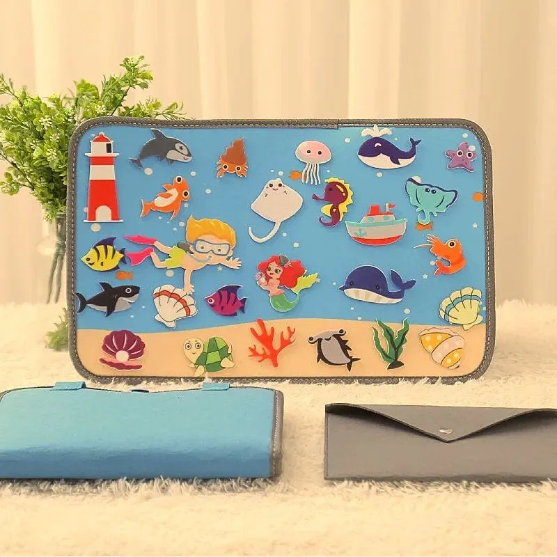 Tapis d’Éveil Montessori | Magic Case – Monde Marin ou Cosmique, Langage & Créativité