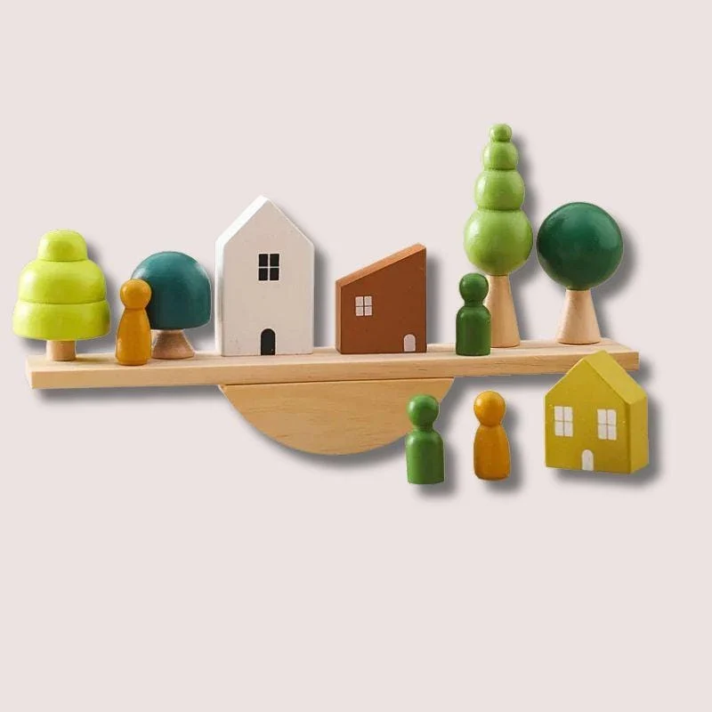 Jeu d’Équilibre Montessori en Bois | Trouver l’Équilibre – Logique & Créativité