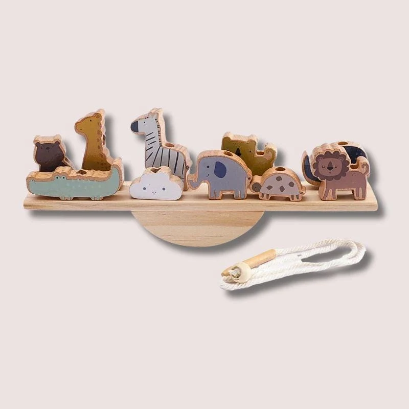 Jeu d’Équilibre Montessori en Bois | Trouver l’Équilibre – Logique & Créativité