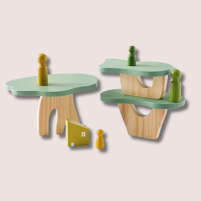 Jeu d’Équilibre Montessori en Bois | Trouver l’Équilibre – Logique & Créativité