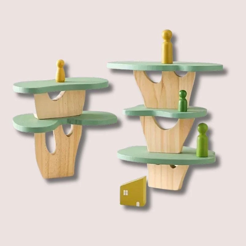 Jeu d’Équilibre Montessori en Bois | Trouver l’Équilibre – Logique & Créativité