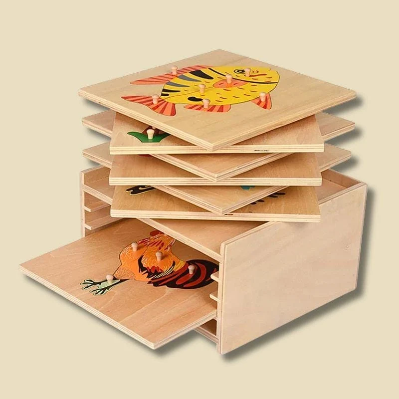 Puzzles Montessori en Bois | Mes Amis les Animaux – Logique & Langage 3–6 ans N