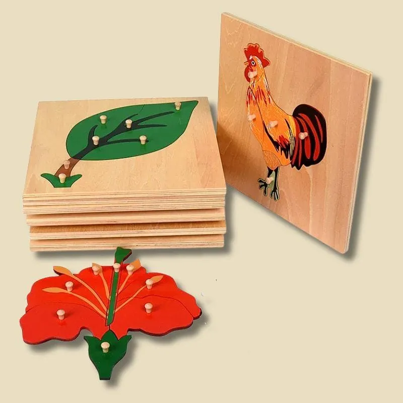 Puzzles Montessori en Bois | Mes Amis les Animaux – Logique & Langage 3–6 ans N
