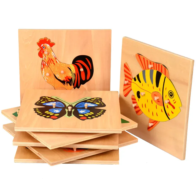 Puzzles Montessori en Bois | Mes Amis les Animaux – Logique & Langage 3–6 ans N