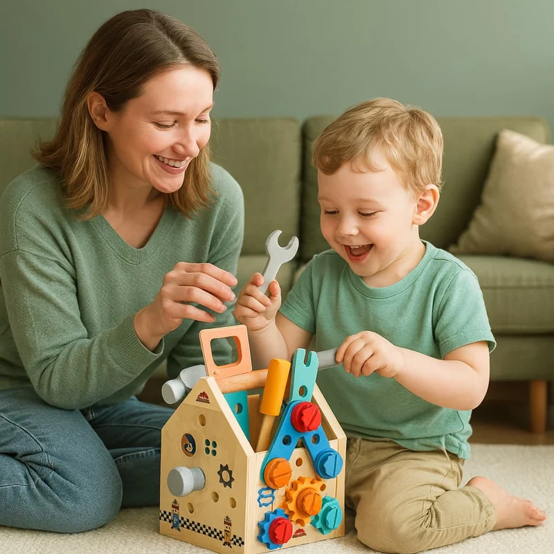Tableau d’Activité Montessori | Ma Boîte à Outils – Jeu STEM Bricolage 3 à 6 ans N