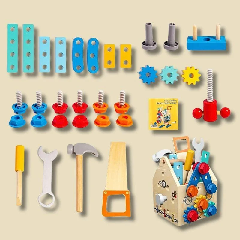 Tableau d’Activité Montessori | Ma Boîte à Outils – Jeu STEM Bricolage 3 à 6 ans N