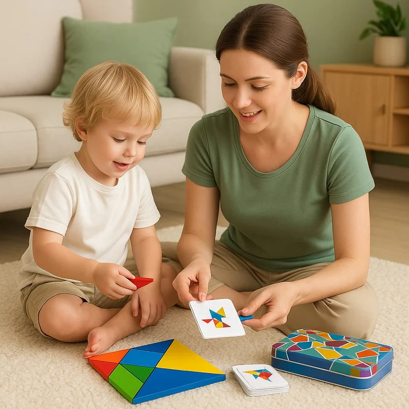Tangram Montessori en Bois | Creative Forms – Logique, Créativité & Géométrie