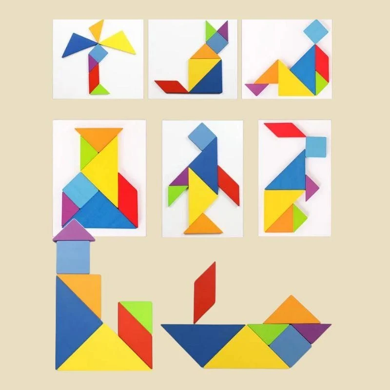 Tangram Montessori en Bois | Creative Forms – Logique, Créativité & Géométrie