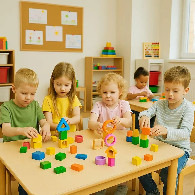Jeu Montessori en Bois | Découverte des Formes Géométriques – Motricité & Logique N