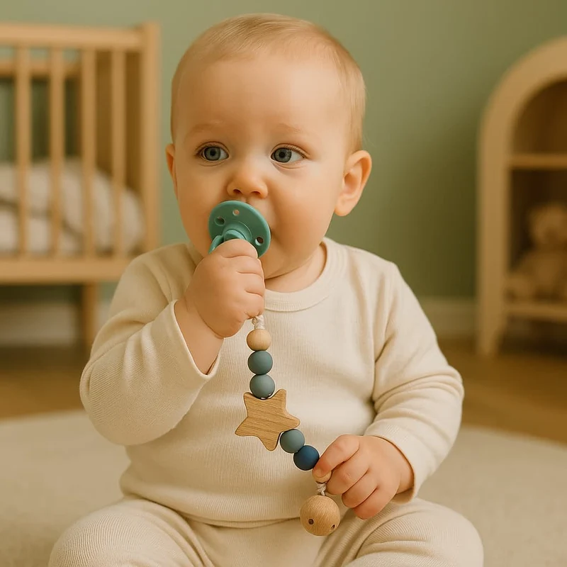 Attache Tétine Montessori | Ma Petite Étoile en Bois & Silicone