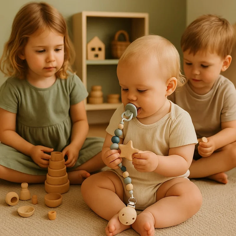 Attache Tétine Montessori | Ma Petite Étoile en Bois & Silicone