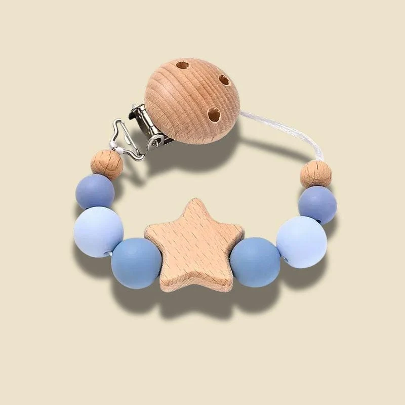 Attache Tétine Montessori | Ma Petite Étoile en Bois & Silicone