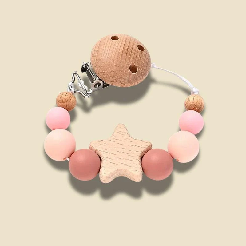Attache Tétine Montessori | Ma Petite Étoile en Bois & Silicone