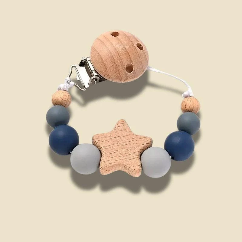 Attache Tétine Montessori | Ma Petite Étoile en Bois & Silicone