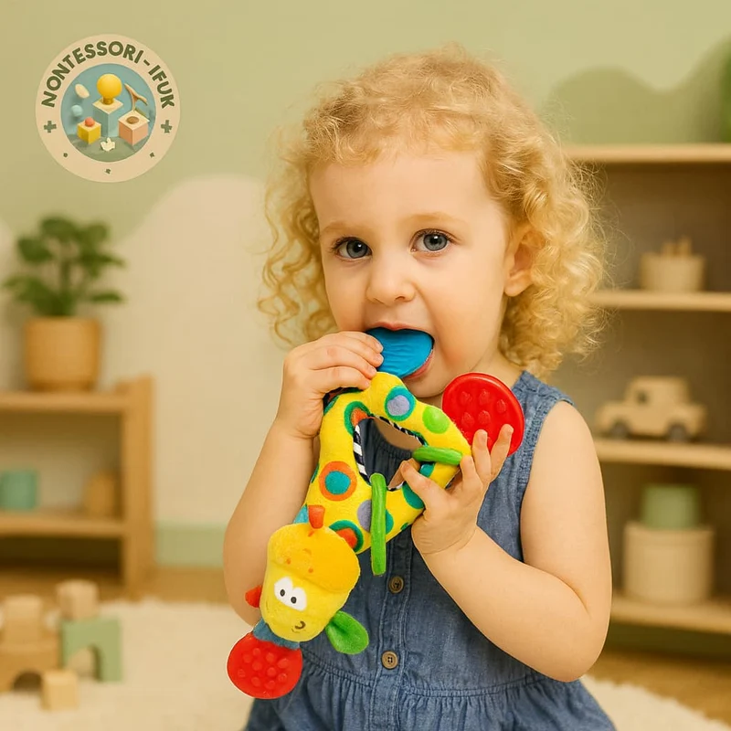 Jouet Montessori Bébé 0–3 mois | Ma Petite Girafe Sensorielle