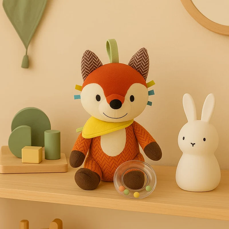 Jouet Montessori Bébé | Peluche Sensorielle Renard