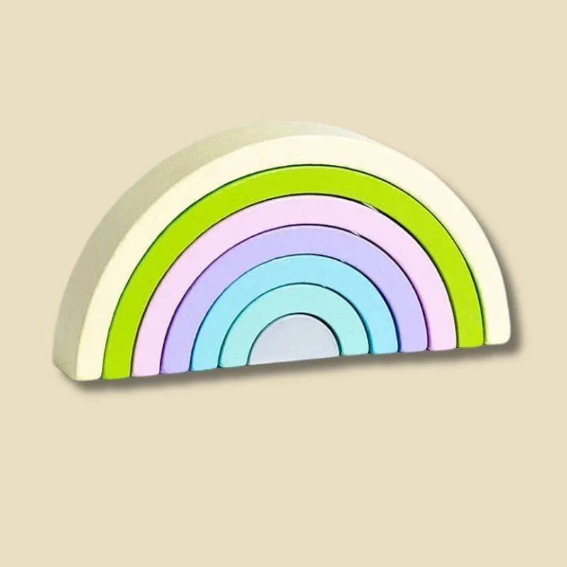 Jouet Montessori 3 ans | Arc-en-Ciel en Bois Évolutif
