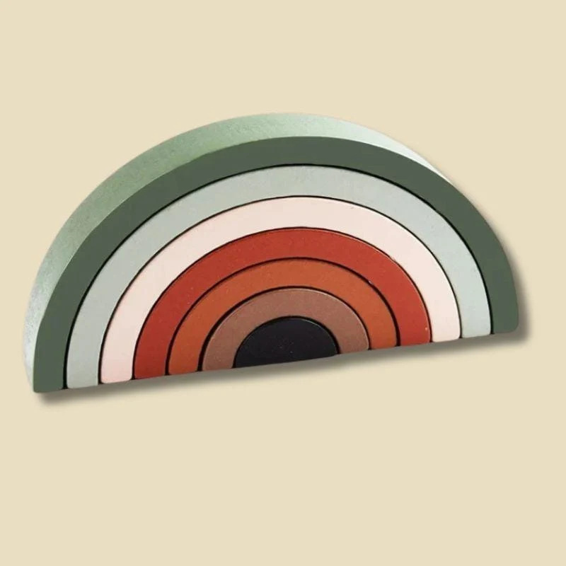 Jouet Montessori 3 ans | Arc-en-Ciel en Bois Évolutif
