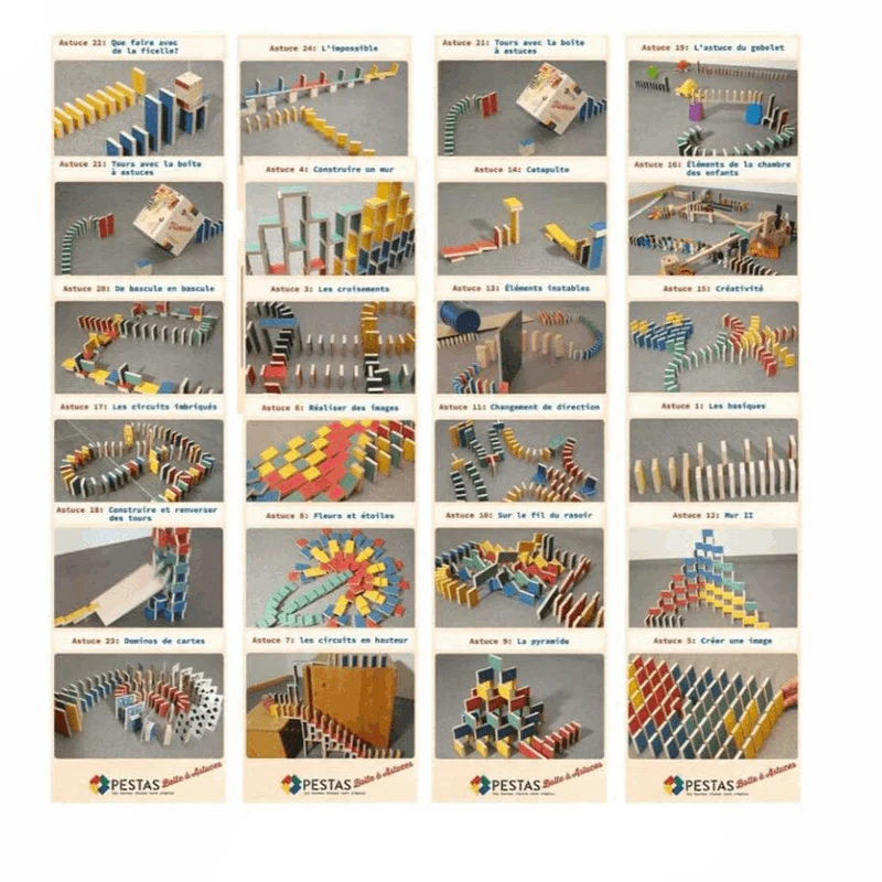 Lot de 24 Astuces Montessori Dominos