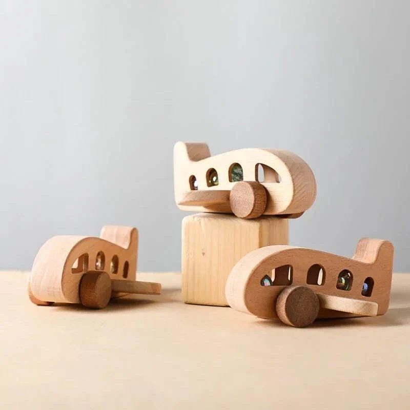 Jeu Montessori 1 an | Avion Billes Folles – Jouet d’éveil en bois naturel