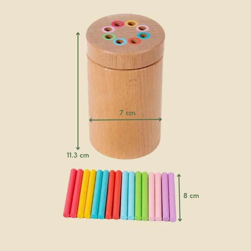 Jeu Montessori 3 ans | Jeu de Tri Arc-en-Ciel en Bois