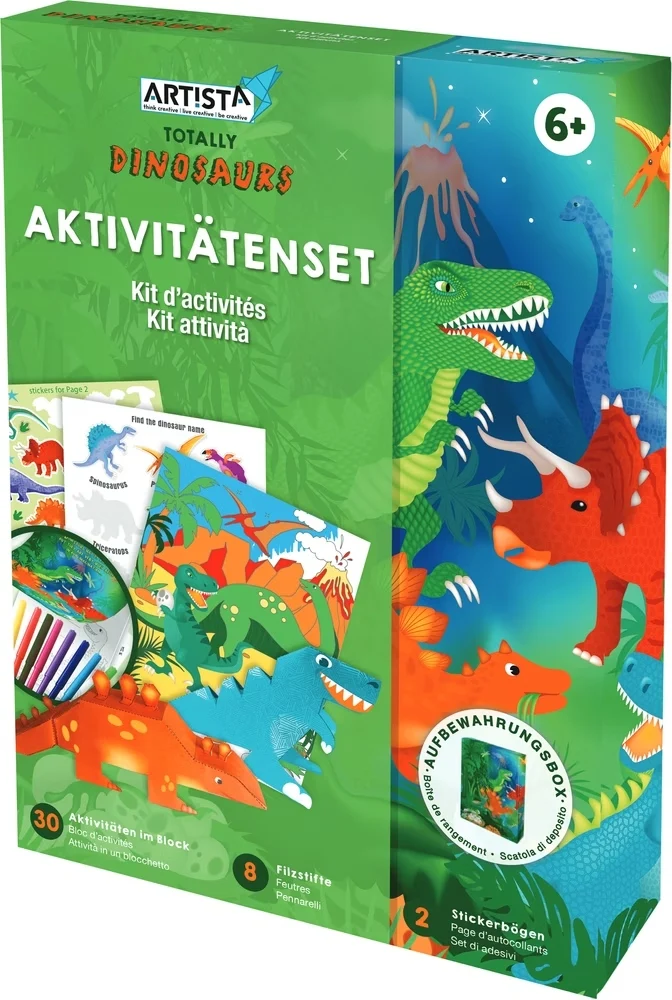 Artista Kit d'Activités Dinosaures – Coffret Créatif avec 30 Activités