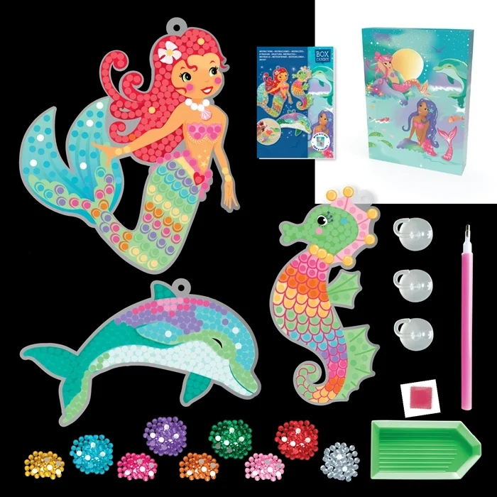 Décoration de Fenêtre en Strass Monde Sous-Marin – Kit Créatif à Suspendre
