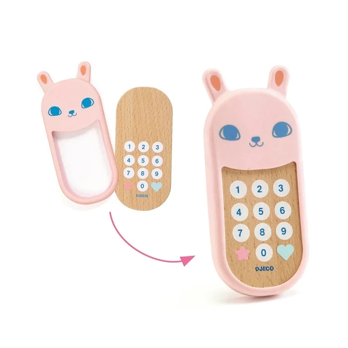 Sac Bébé Chat Djeco – Jeu d'Imitation avec Téléphone, Clés & Montre