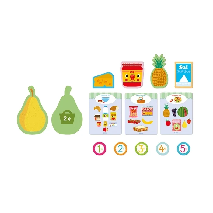 Jeu d'Imitation Mia & Léo Little Shop Djeco – Coffret Marchande avec 95 Accessoires