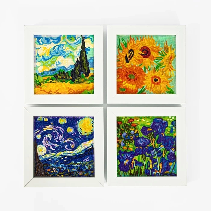 Mini DOTZ® Van Gogh Quartet – Kit Diamond Painting 4 Chefs-d'Œuvre de Van Gogh