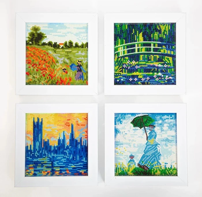 Mini DOTZ® Monet Experience – Kit Diamond Painting 4 Chefs-d'Œuvre Impressionnistes