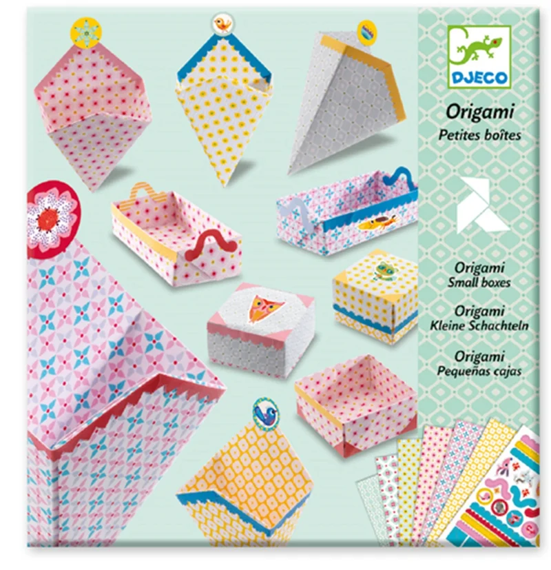 Origami Petites Boîtes Djeco – Kit Créatif Pliage Papier Enfant
