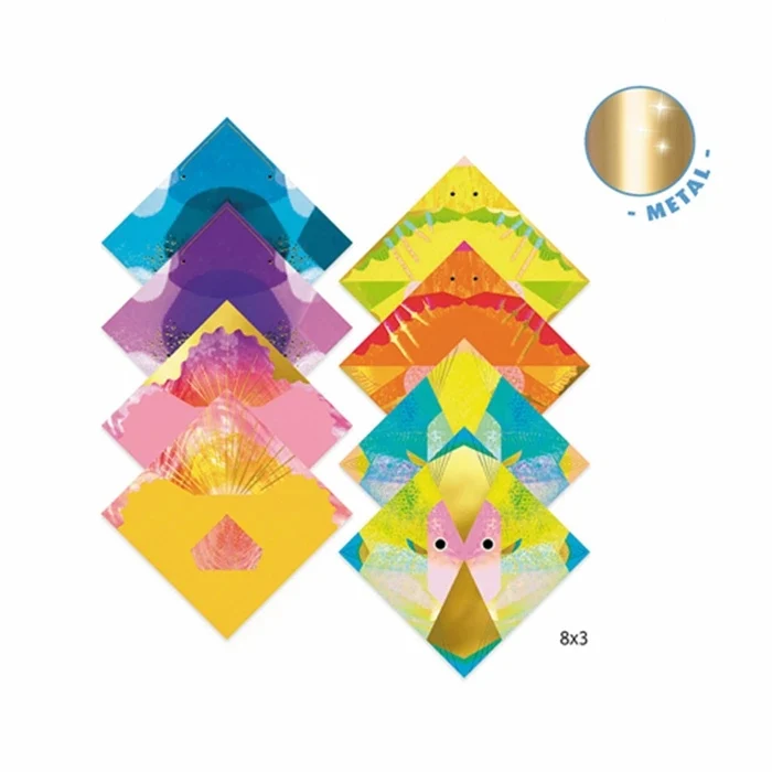 Origami Animaux Marins Djeco – Kit Créatif Pliage Papier Enfant