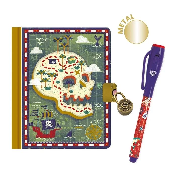 Carnet Secret Magique Steve Djeco – Encre Invisible, Lampe UV & Cadenas