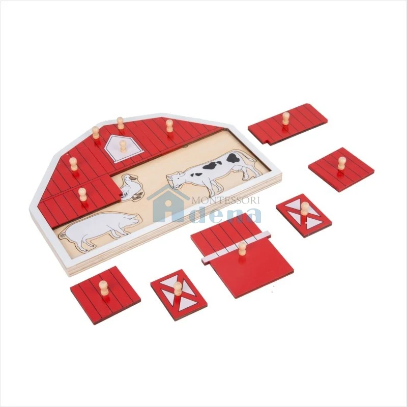 Adena Montessori Materials Farm Animals Puzzle Infants and Toddlers