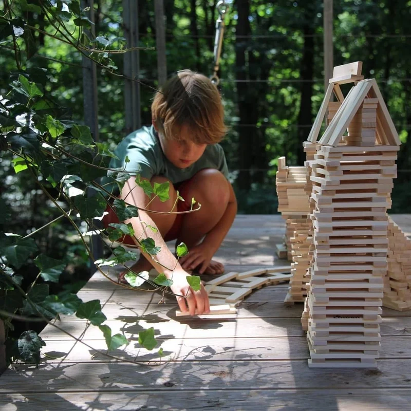 Planchettes de construction en bois pour jeux d’équilibre