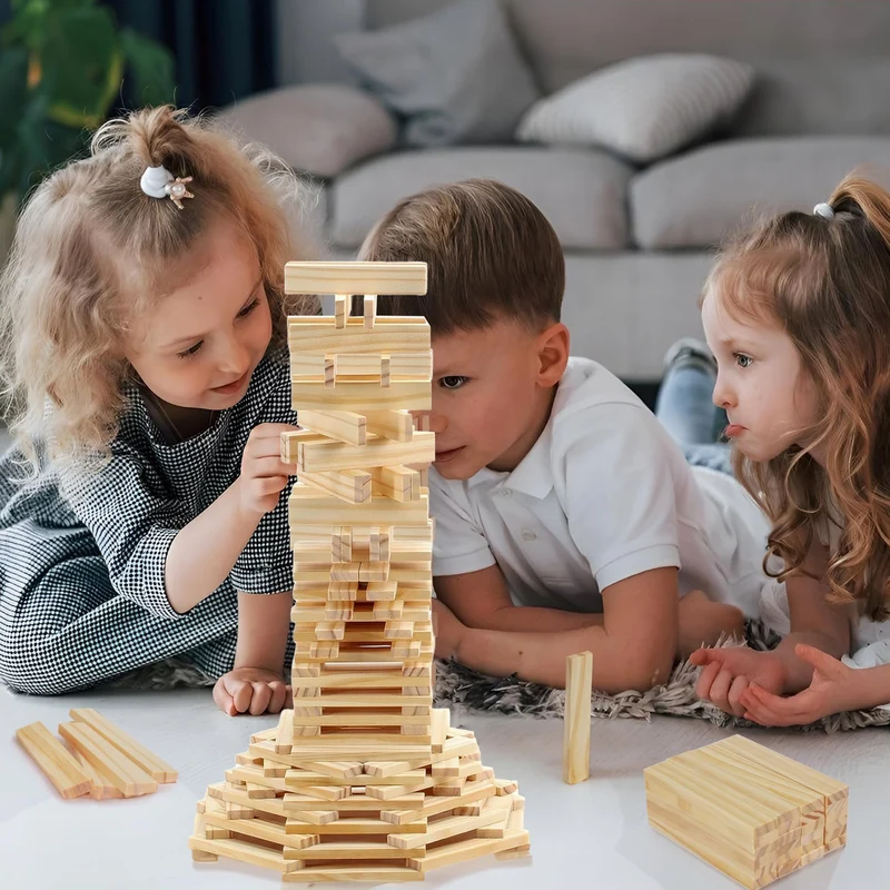 Planchettes de construction en bois pour jeux d’équilibre