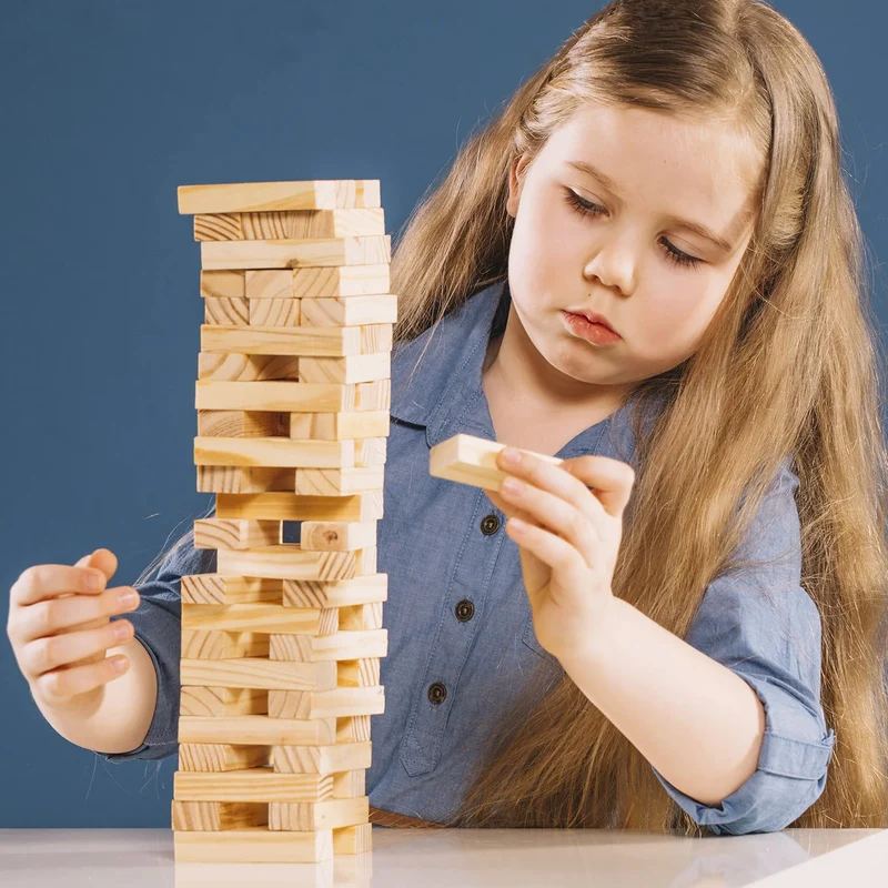 Planchettes de construction en bois pour jeux d’équilibre