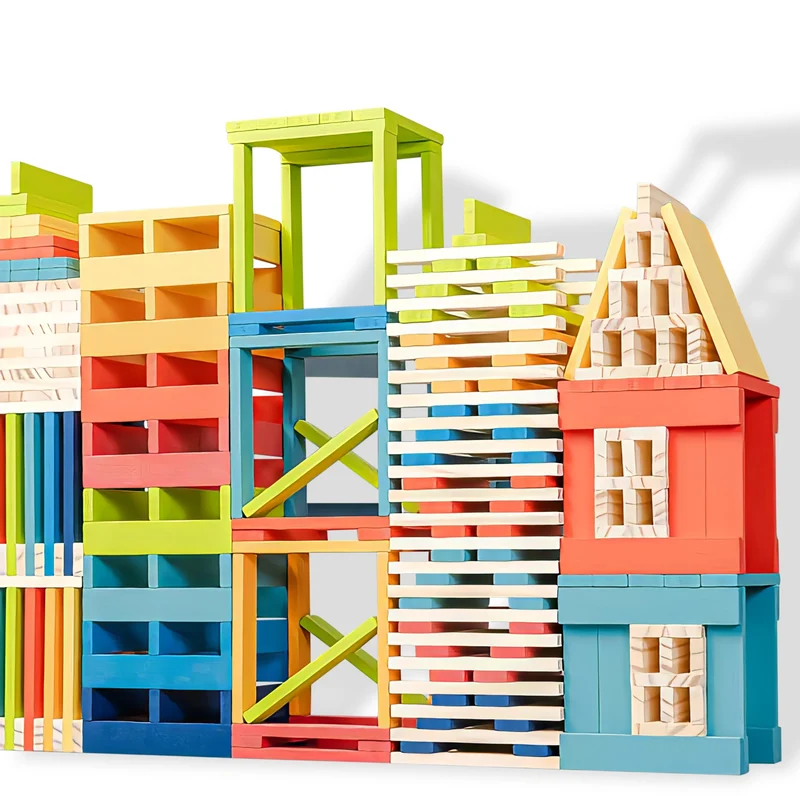 Planchettes de construction en bois pour jeux d’équilibre