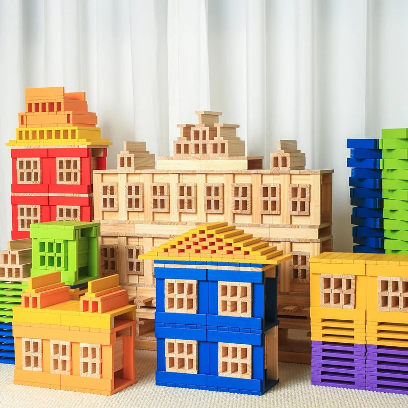 Planchettes de construction en bois pour jeux d’équilibre