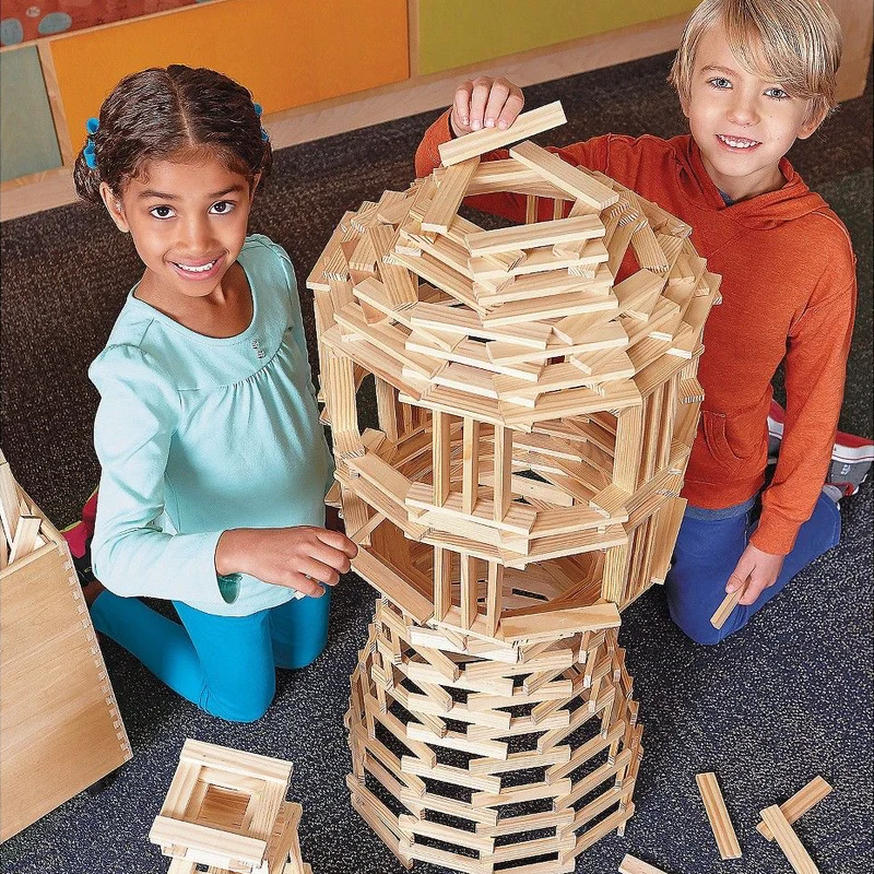 Planchettes de construction en bois pour jeux d’équilibre