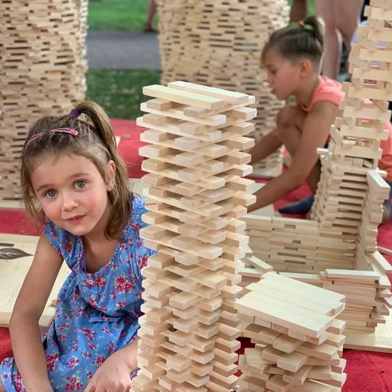 Planchettes de construction en bois pour jeux d’équilibre