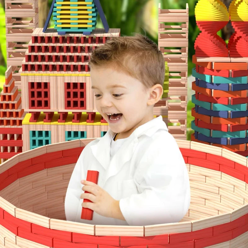 Planchettes de construction en bois pour jeux d’équilibre