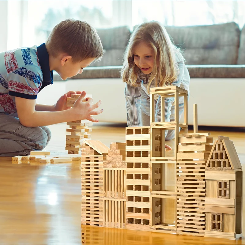 Planchettes de construction en bois pour jeux d’équilibre