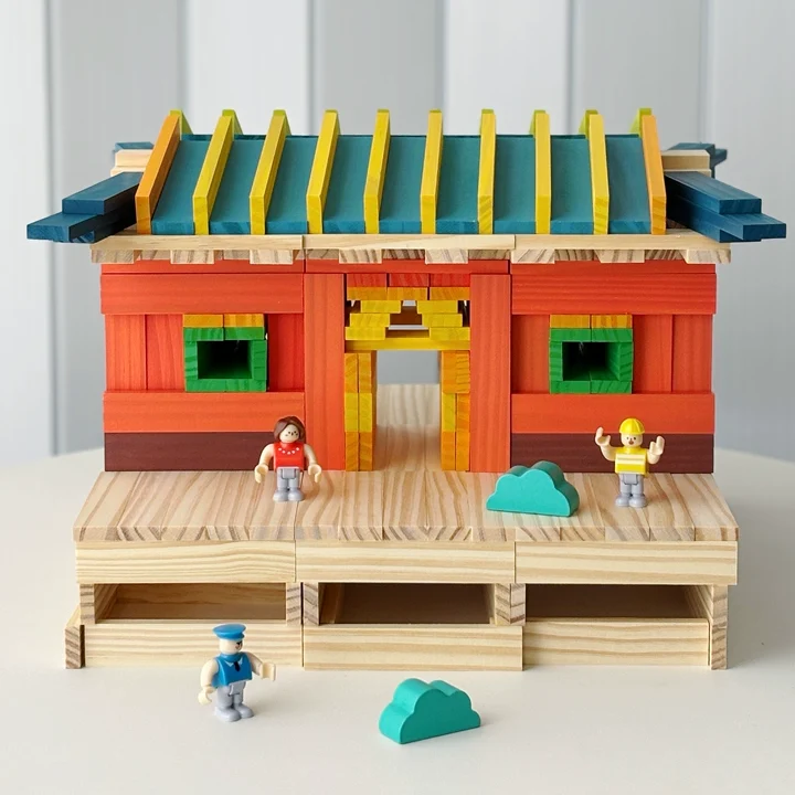 Planchettes de construction en bois pour jeux d’équilibre