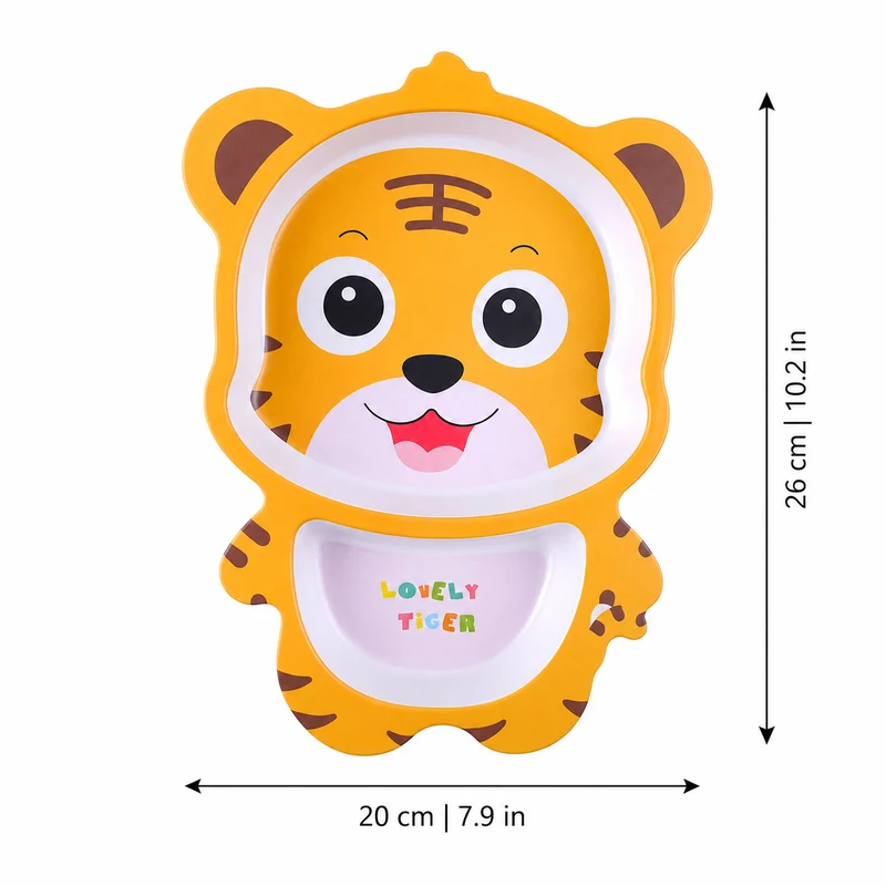 Coffret repas enfant en fibre de bambou avec assiette compartimentée